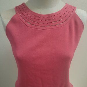 SIZE L REBECCA THOMAS Coral Colored Sleeveless Top INVLN#131